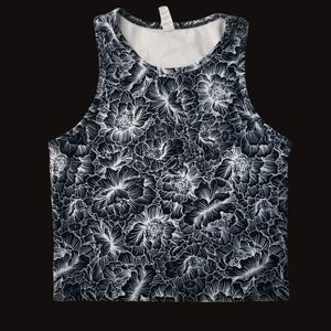 Balance Collection Crop Top Stretch Athletic Black White L